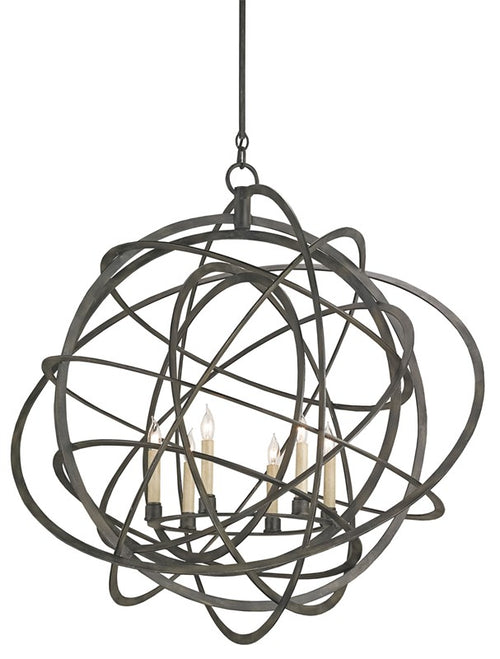 Currey and Company - Genesis Black Orb Chandelier