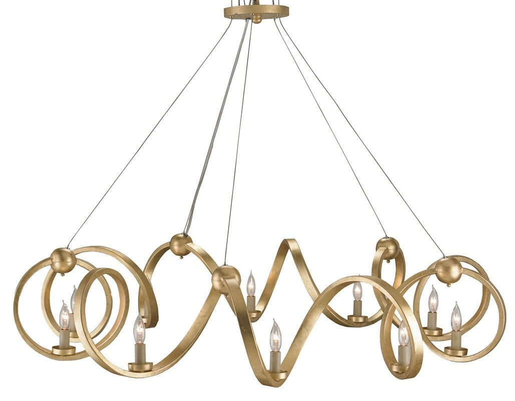 Currey And Company Ringmaster Gold Chandelier