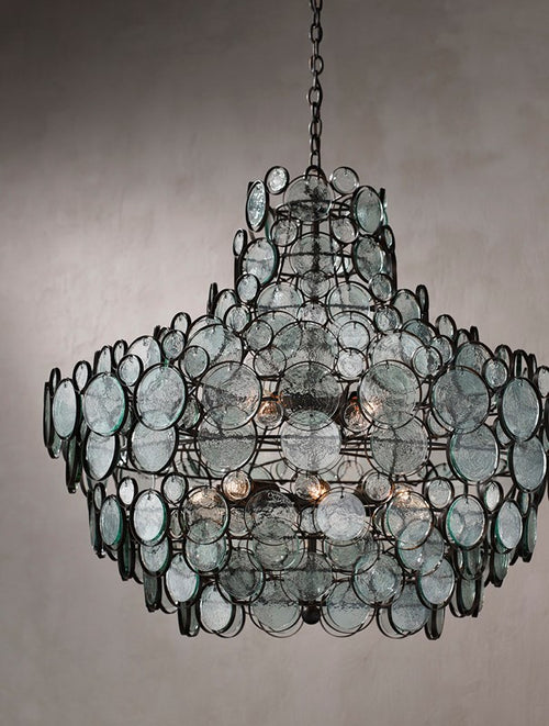 Galahad Blue Chandelier by Currey and Company
