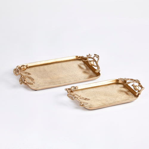 Napa Home And Garden Pomegranate Branch Decorative Trays, Set Of 2