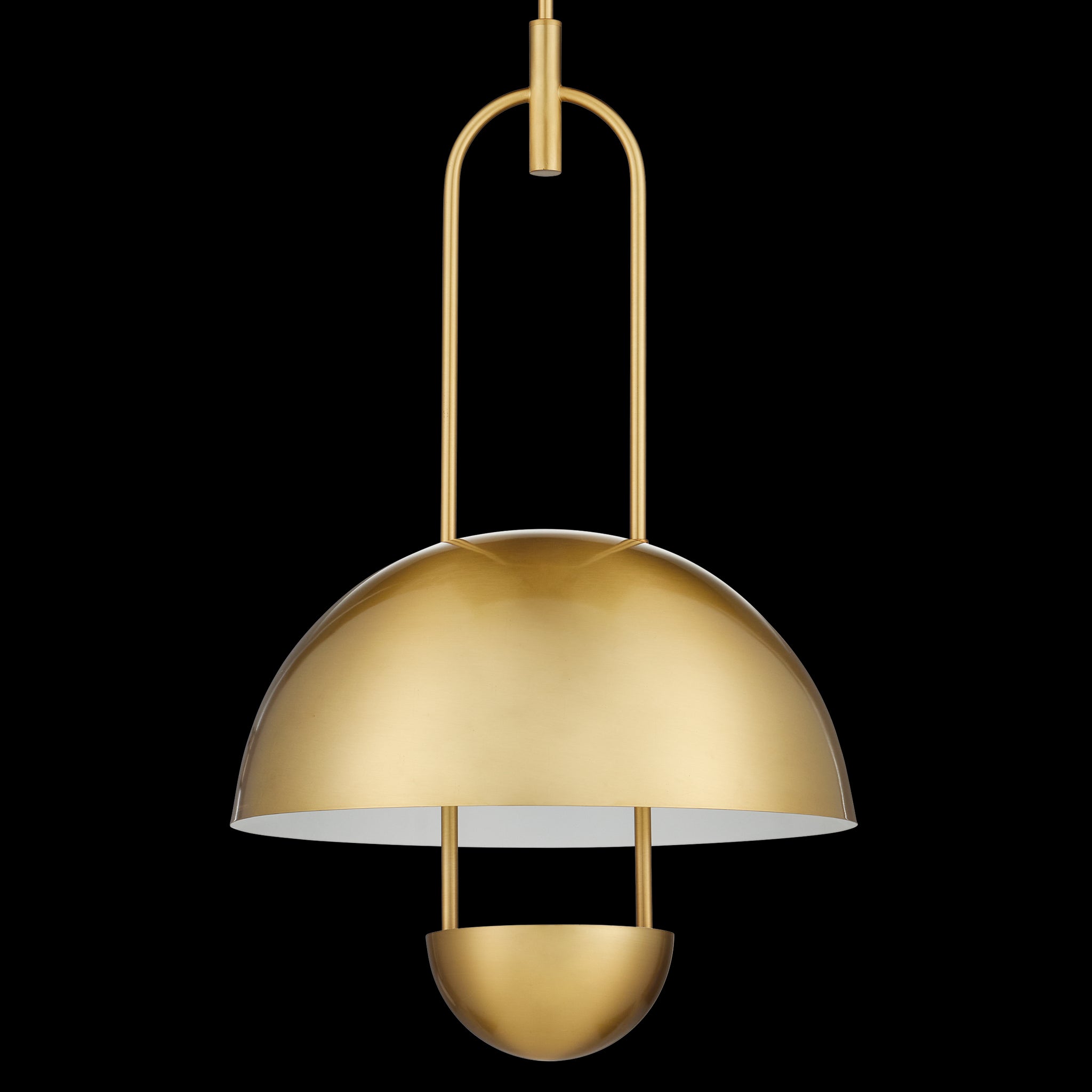 Currey & Company Creighton 17.75" Brass 1 Light Led Semi Flush Mount