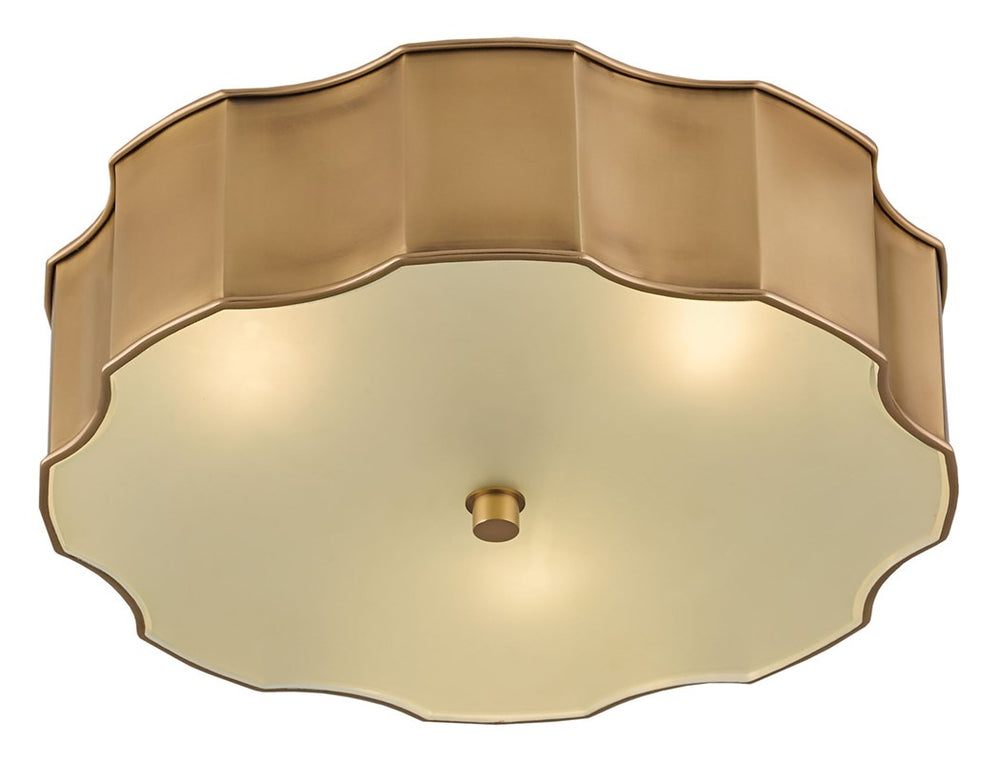 Currey & Company Wexford Brass Flush Mount