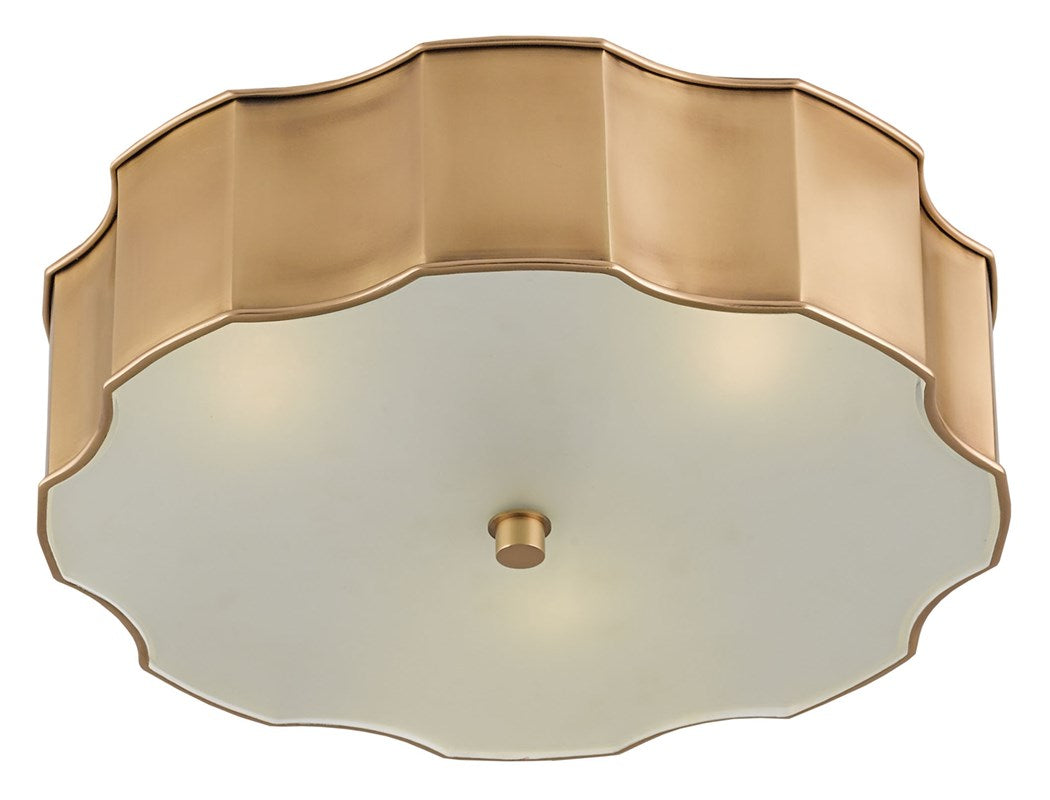 Currey & Company Wexford Brass Flush Mount