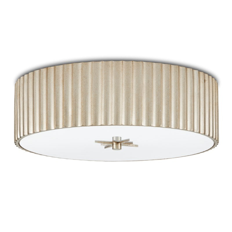 Currey And Company Caravel Silver Flush Mount
