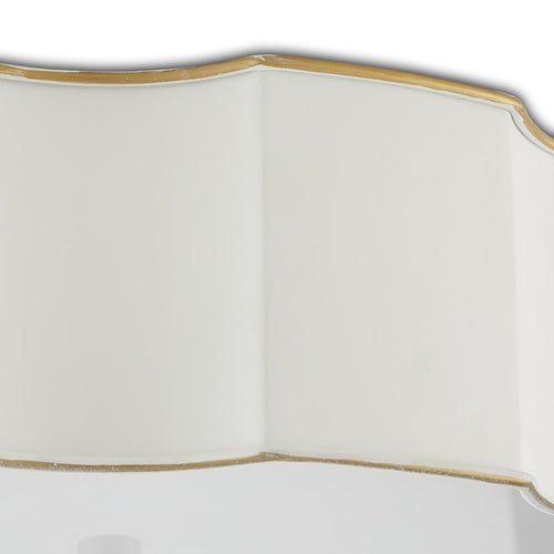 Currey And Company Wexford White Flush Mount