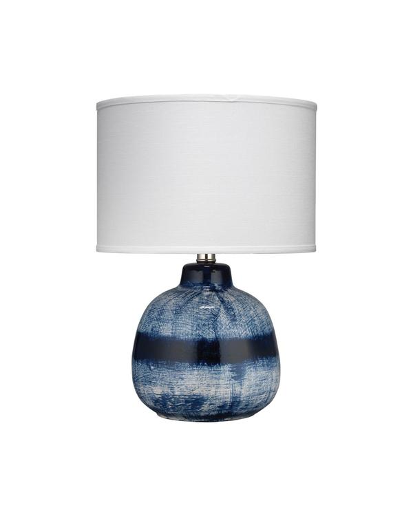 Jamie Young Small Batik Table Lamp In Indigo Ceramic