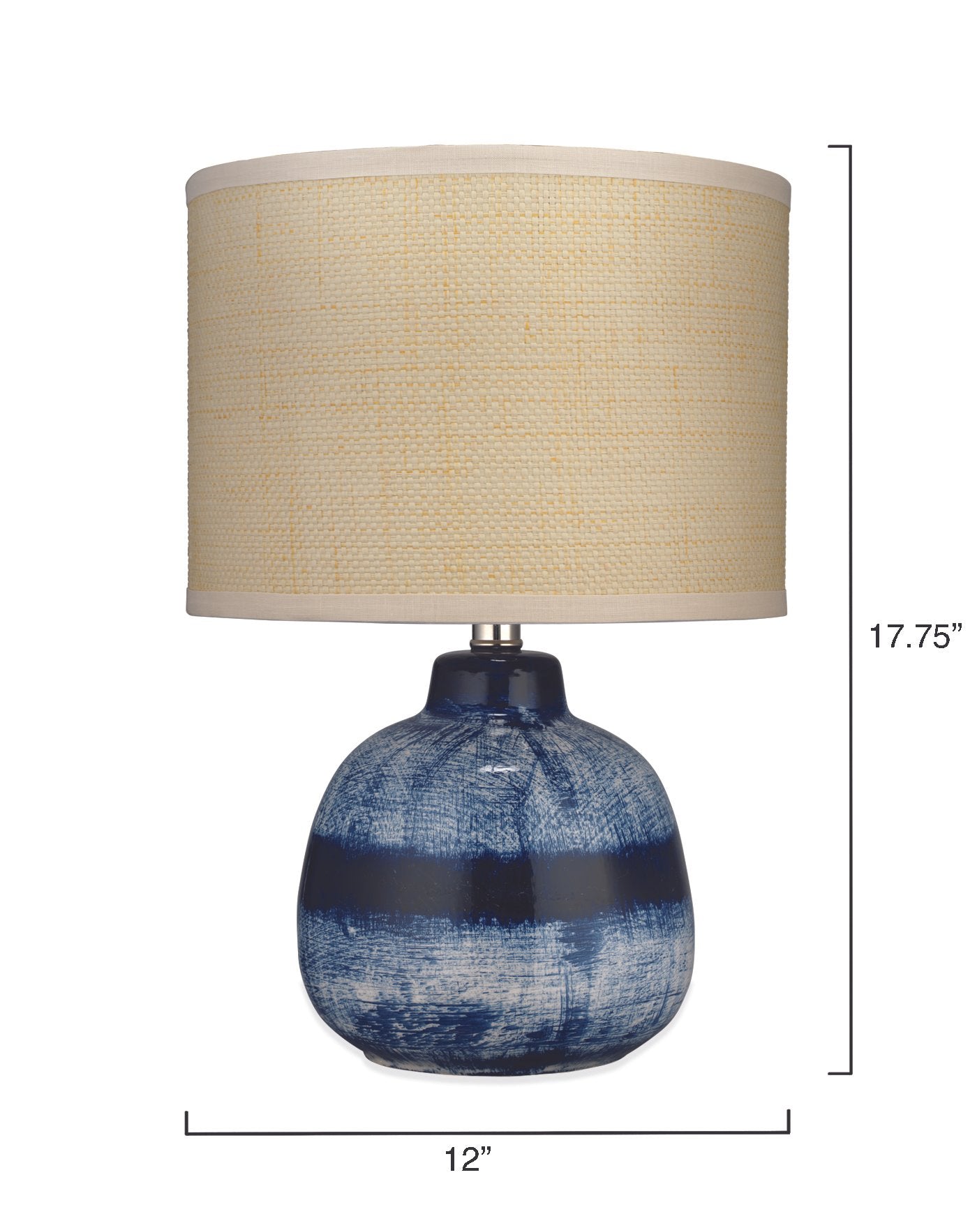 Jamie Young Small Batik Table Lamp In Indigo Ceramic