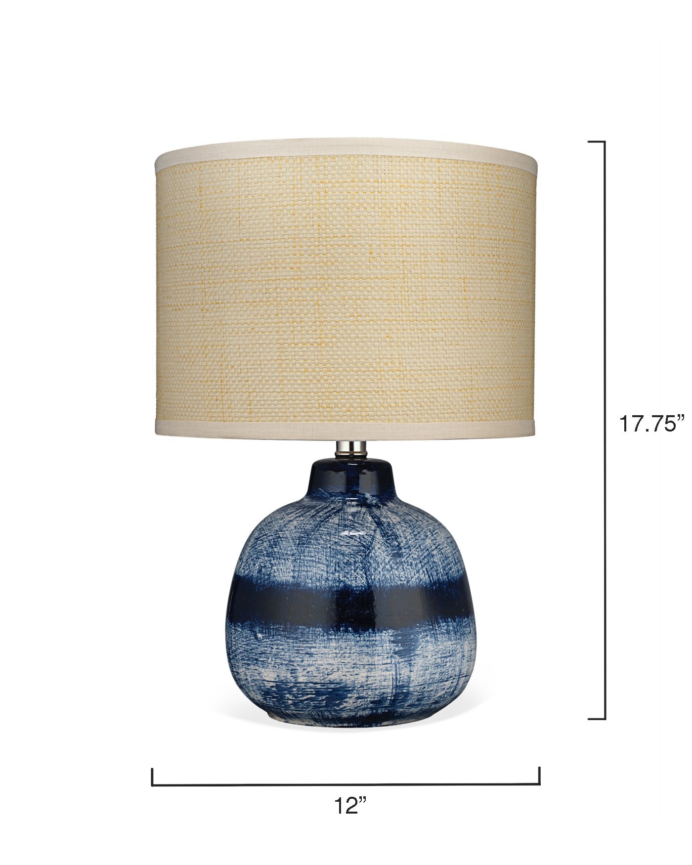 Jamie Young Small Batik Table Lamp In Indigo Ceramic