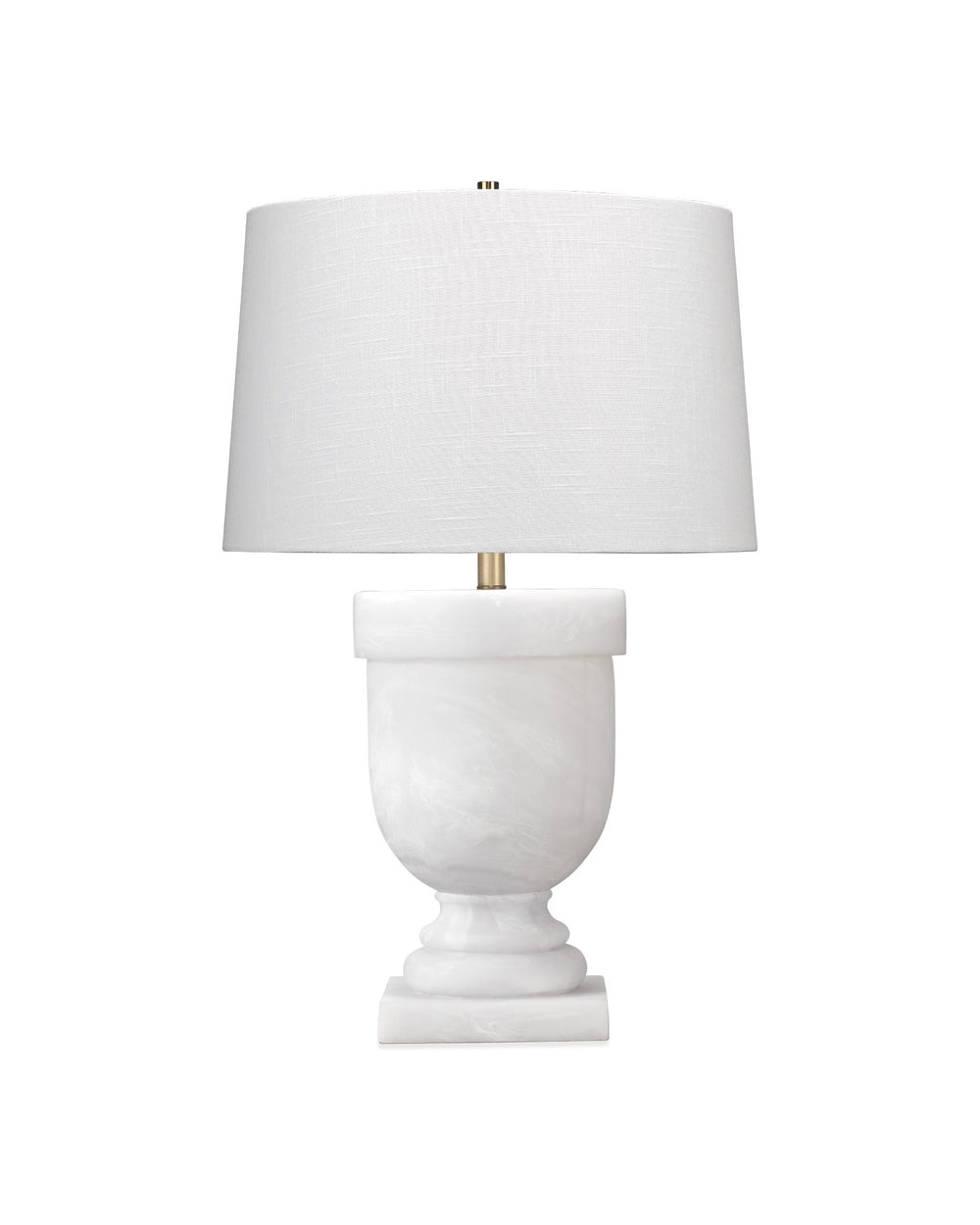 Jamie Young Carnegie Table Lamp In White Faux Alabaster