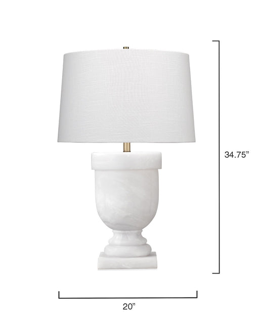 Jamie Young Carnegie Table Lamp In White Faux Alabaster