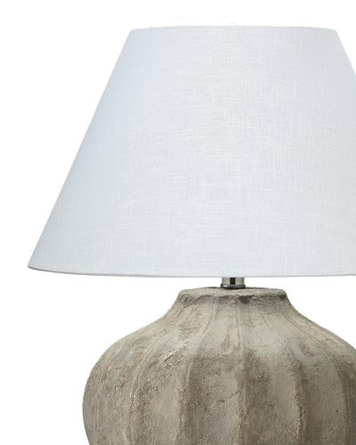 Jamie Young Clamshell Table Lamp In Sand Ceramic