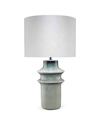 Jamie Young Cymbals Table Lamp In Blue Reactive Glaze Ceramic