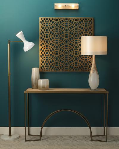 Jamie Young Dewdrop Table Lamp In Sky Blue Glass