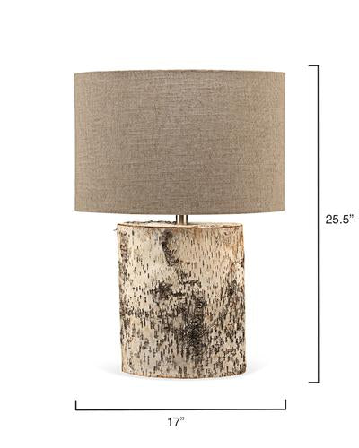 Jamie Young Forrester Table Lamp In Birch Veneer