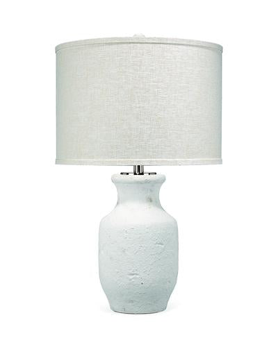 Jamie Young Gilbert Table Lamp In Textured Matte White Cement