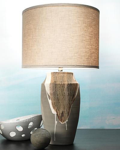 Jamie Young Landslide Table Lamp In Matte Grey
