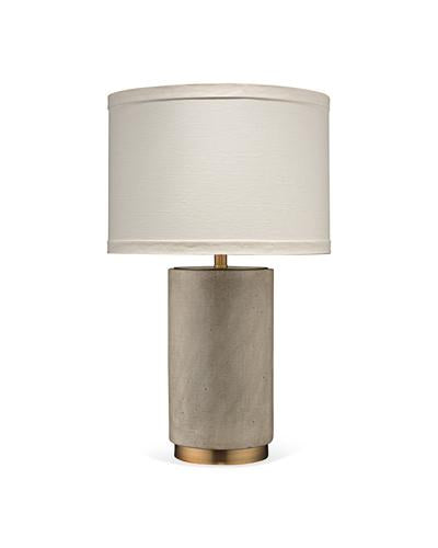 Jamie Young Mortar Table Lamp In Cement And Brass