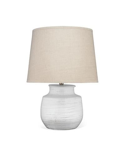 Jamie Young Small Trace Table Lamp In White Ceramic