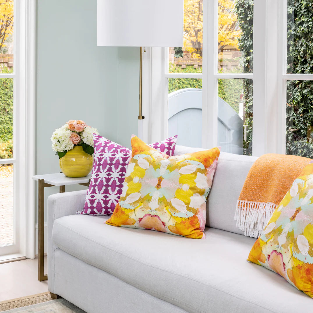 Laura Park Marigold Linen Cotton Pillow