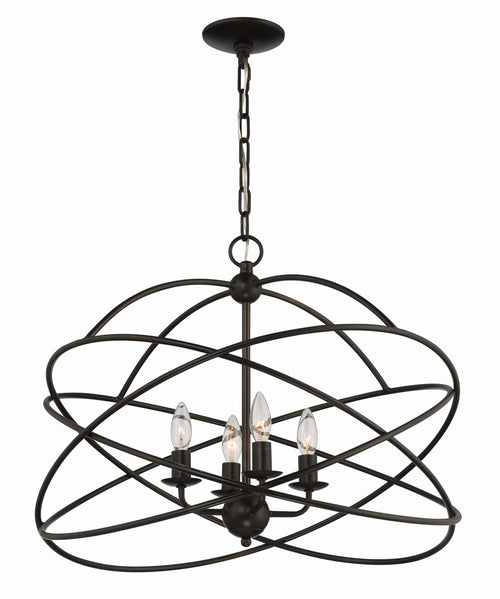 Lumanity Anson 4 Light Contemporary Statement Chandelier