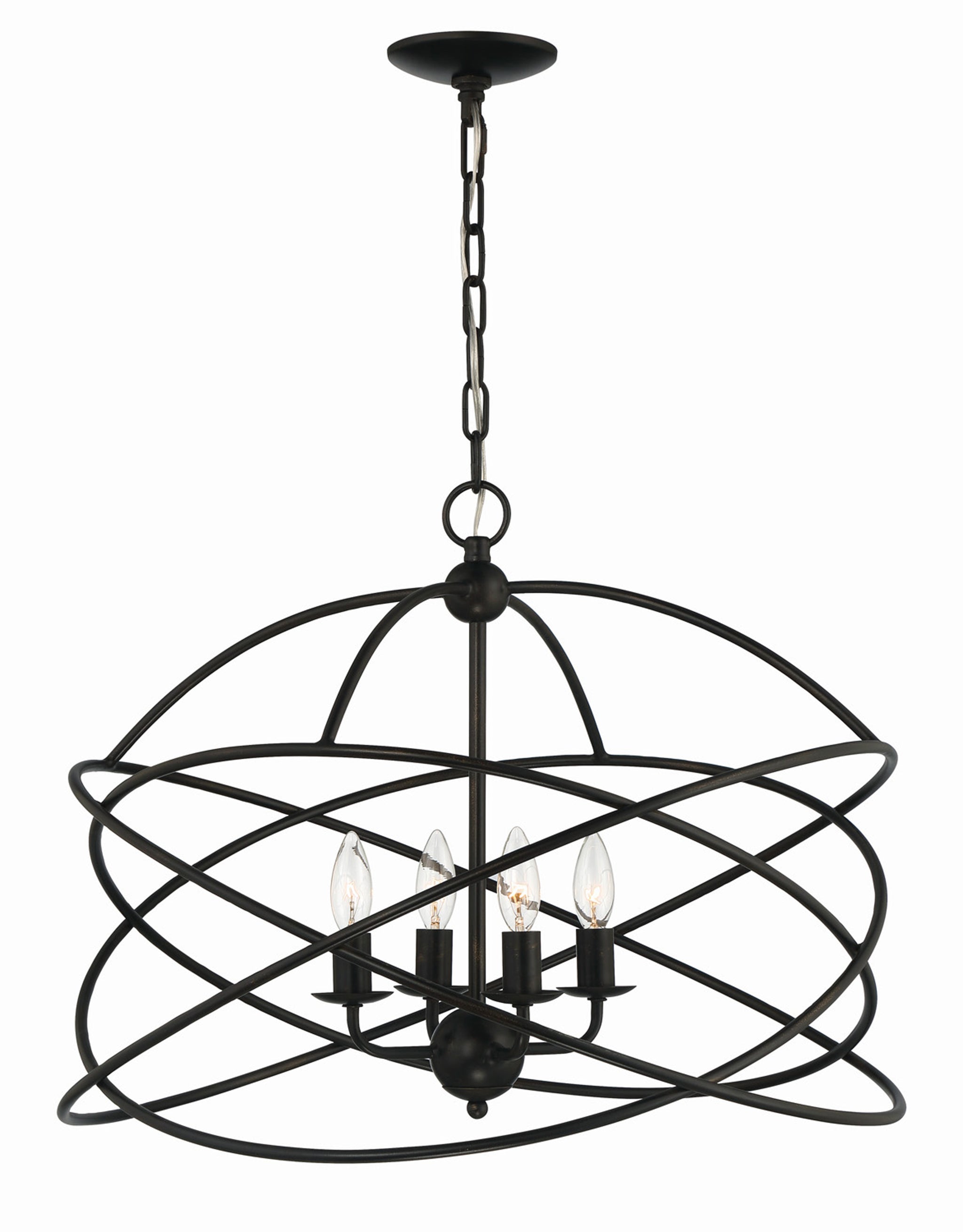 Lumanity Anson 4 Light Contemporary Statement Chandelier