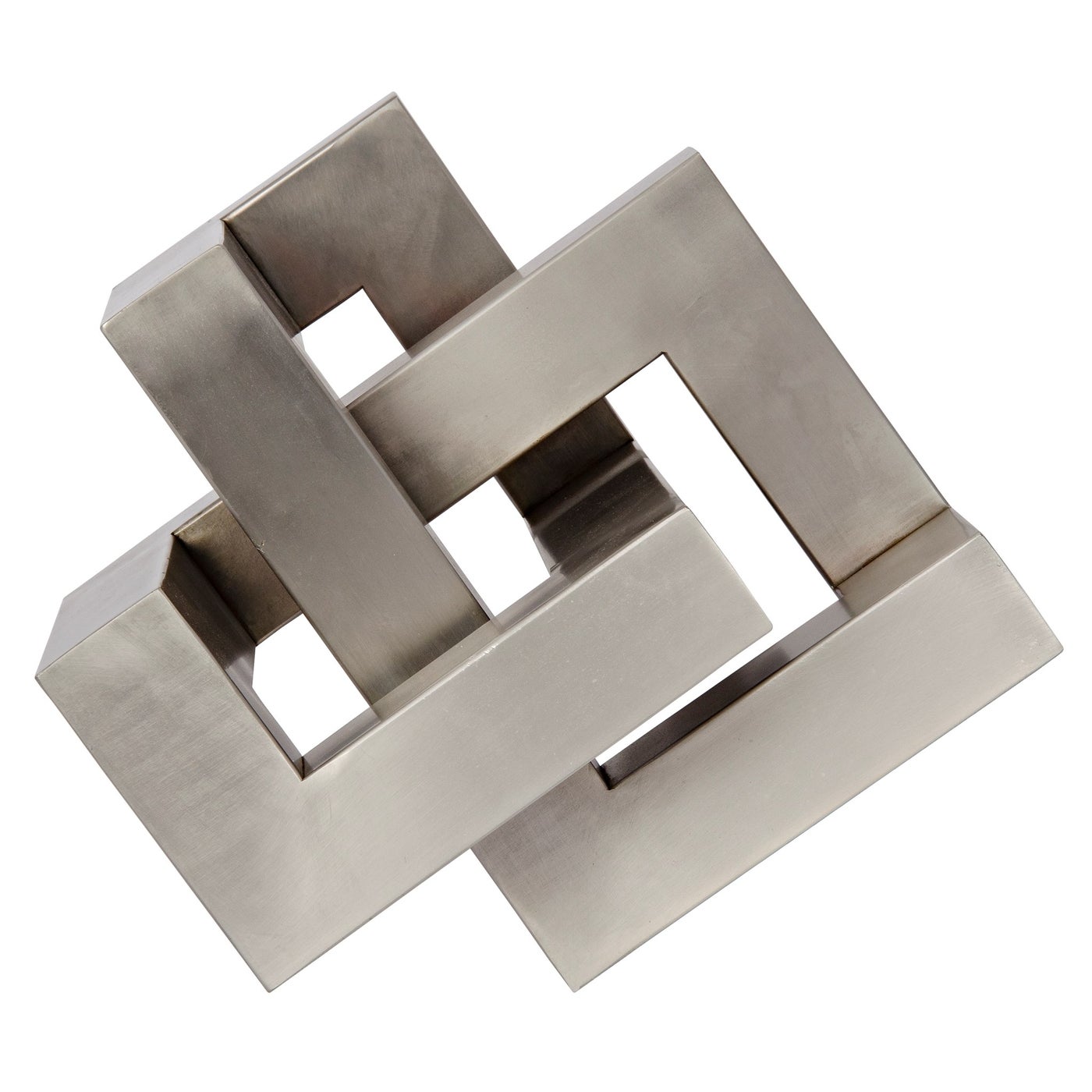 Noir Illusion Object, Metal With Antique Silver Finish