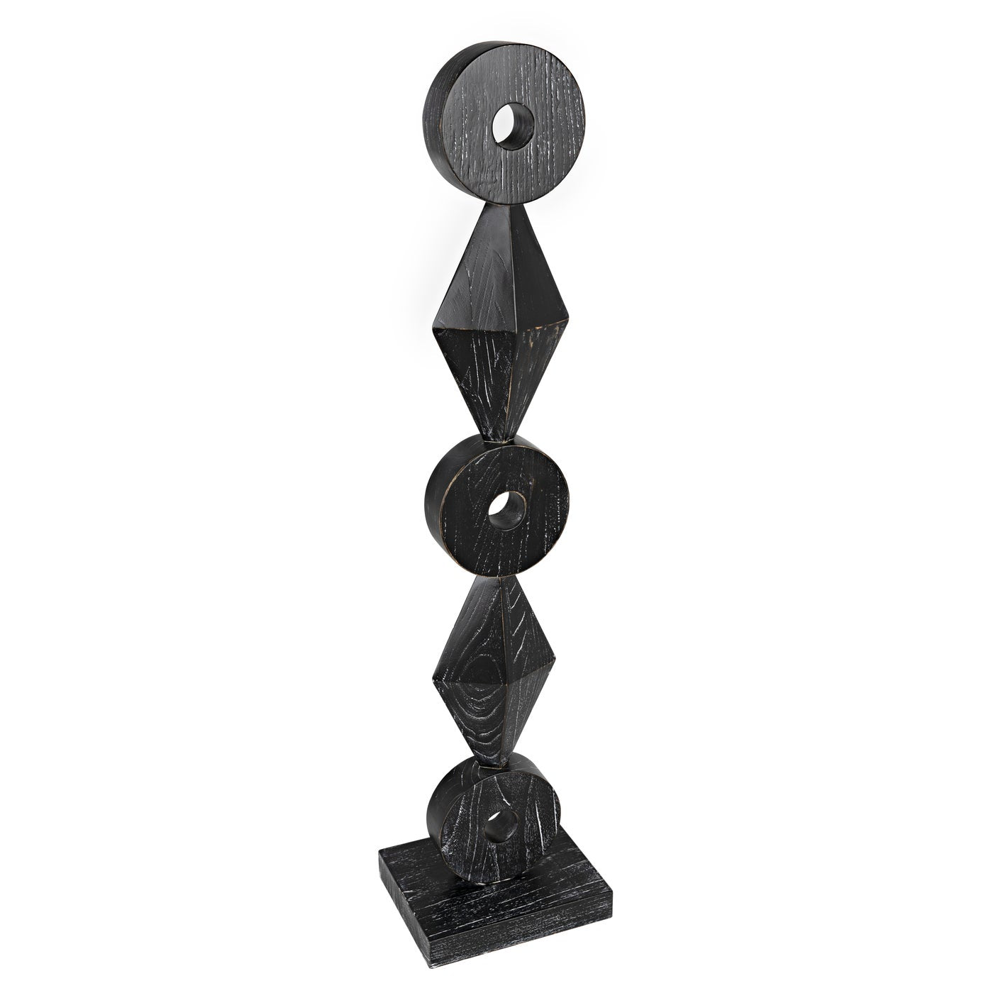 Noir Totem Sculpture, Cinder Black