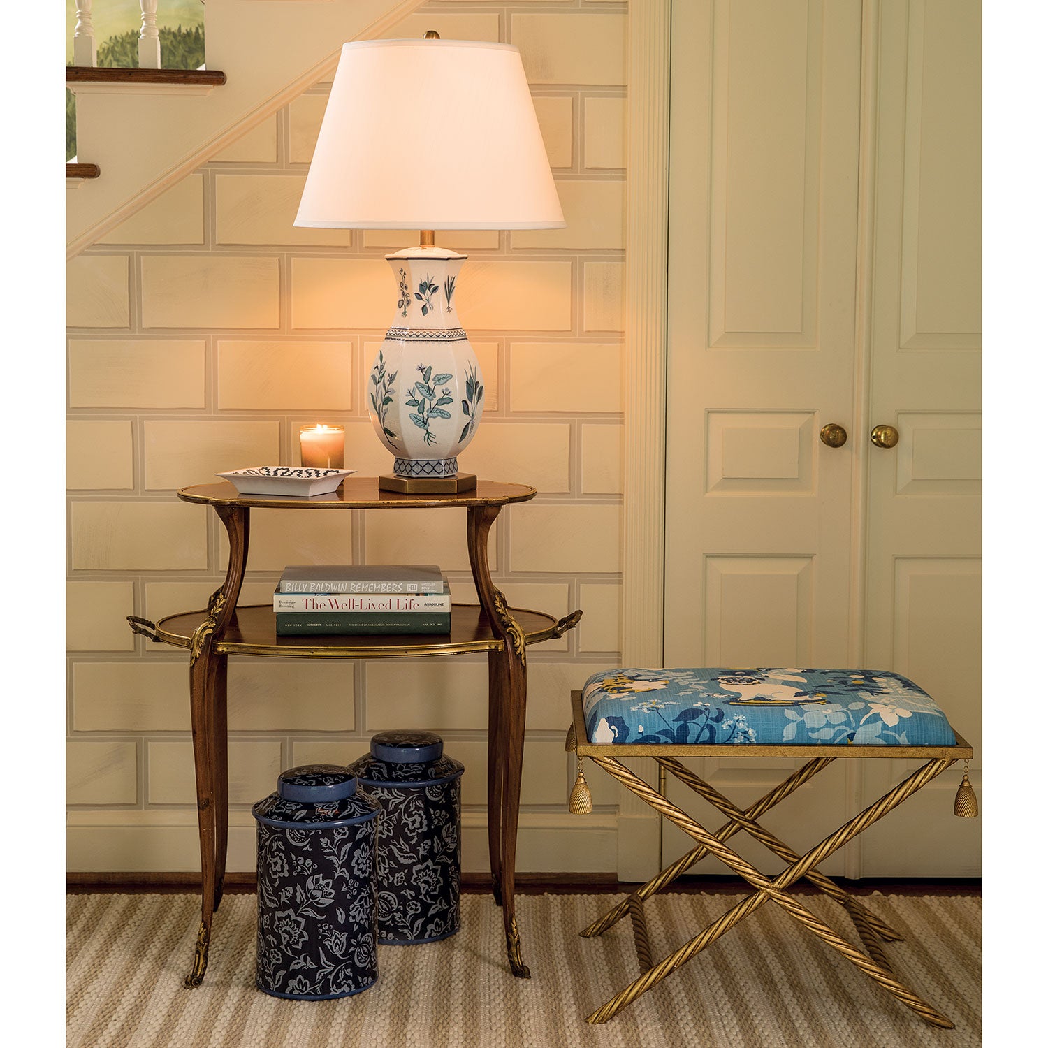 Port 68 Rokeby Road Blue Jar