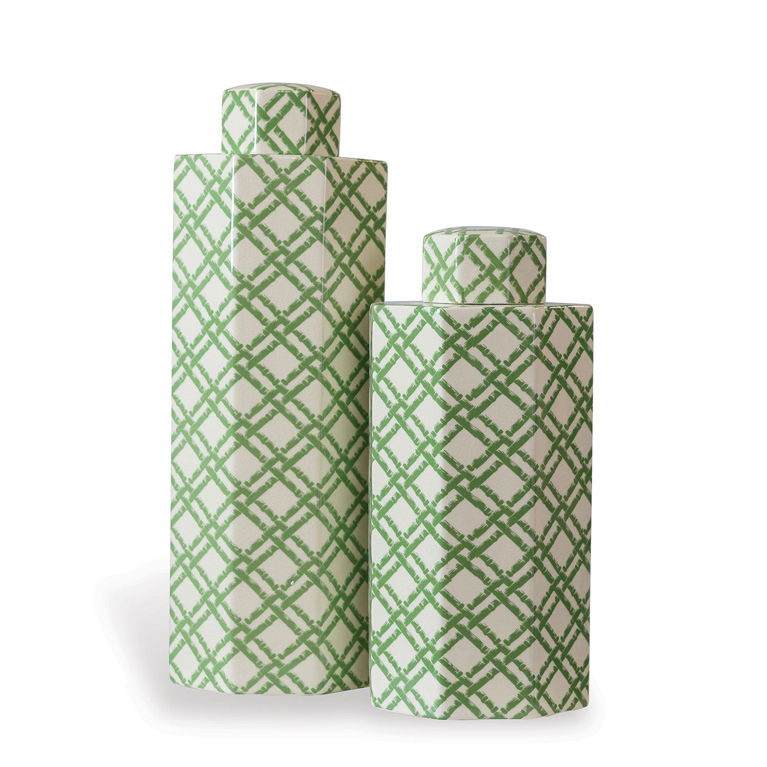Williamsburg for Port 68 Bamboo Trellis Jar in Green