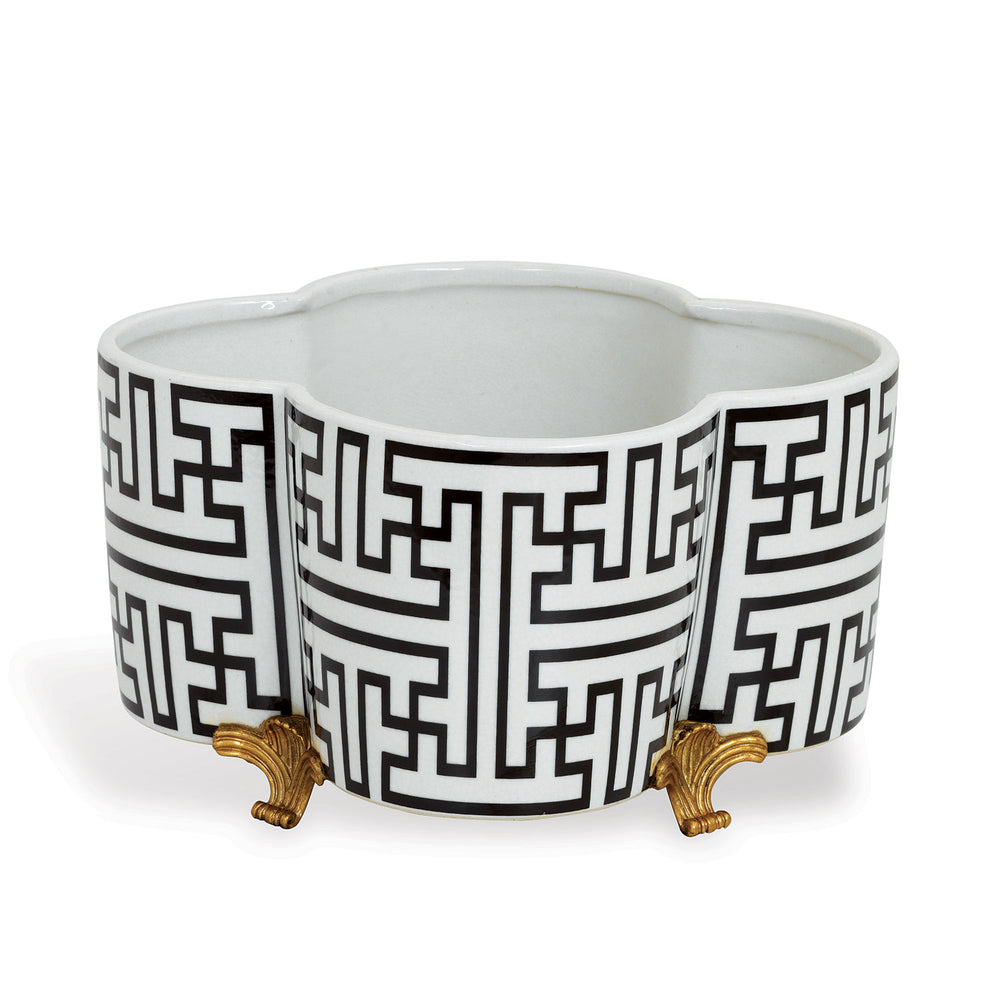 Port 68 Perry Planter, Black/White