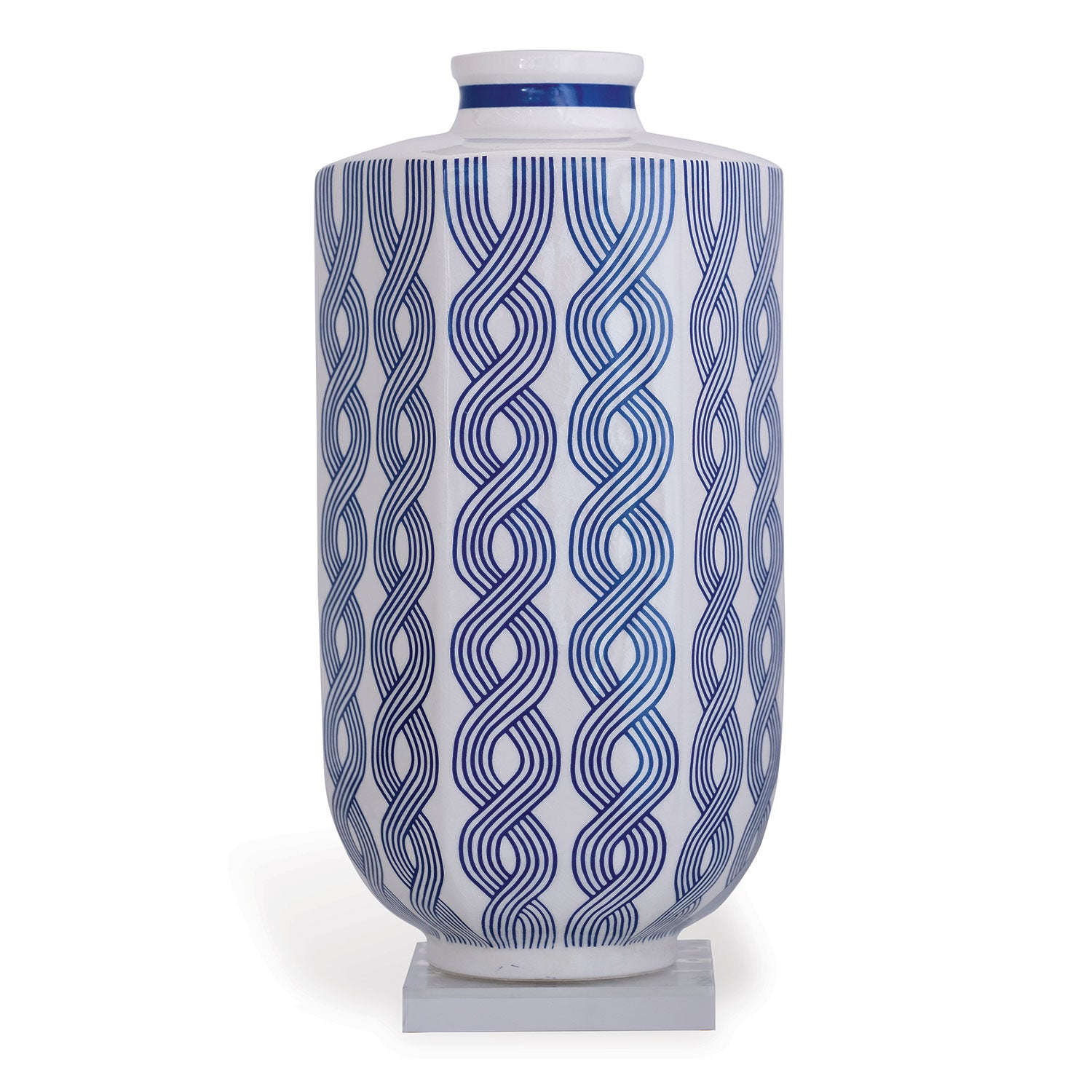 Williamsburg for Port 68 Evelyn Blue Vase, Size Large