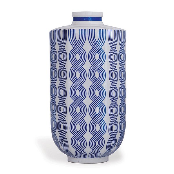 Williamsburg for Port 68 Evelyn Blue Vase, Size Large