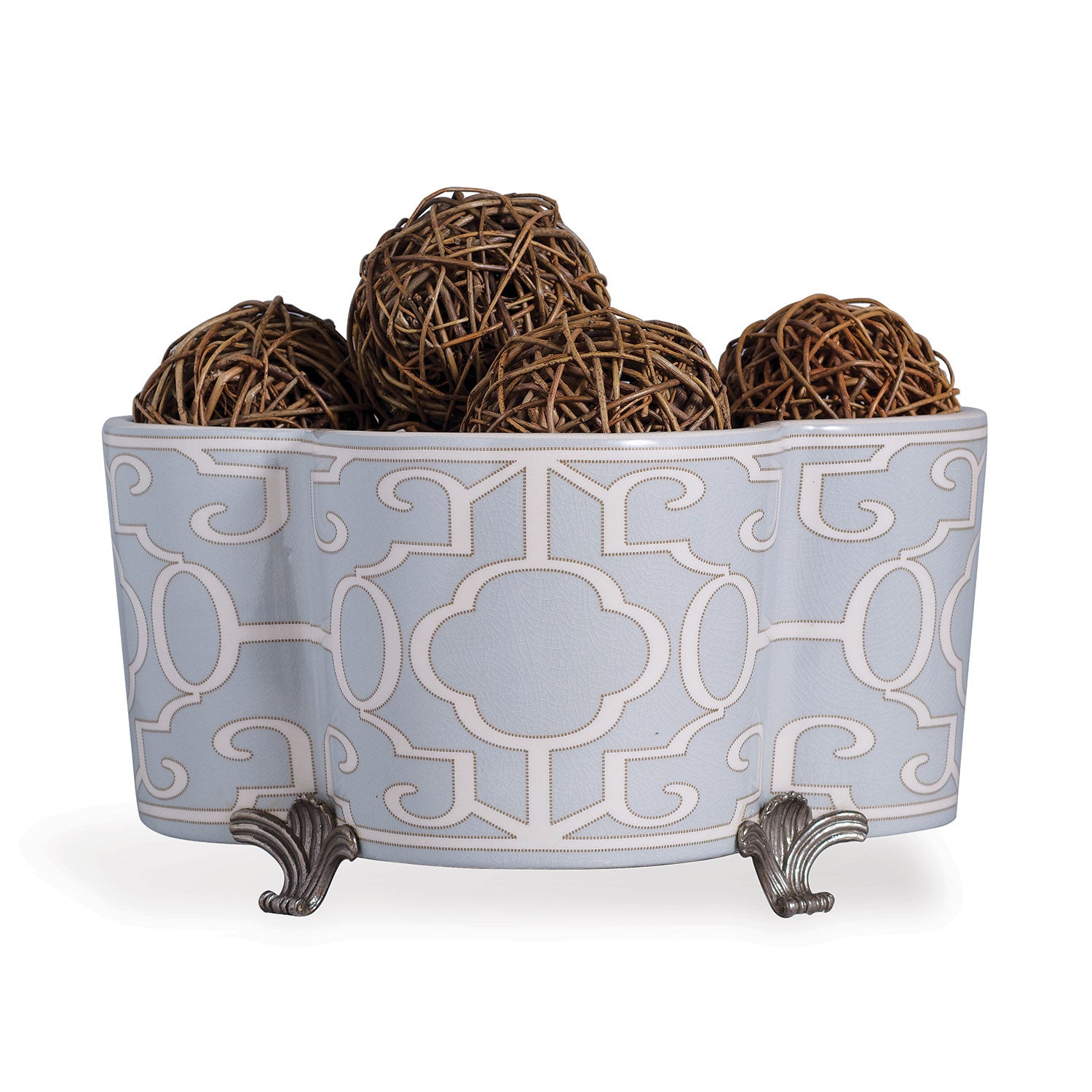 Scalamandre for Port 68 Ming Fretwork Quatrefoil Planter