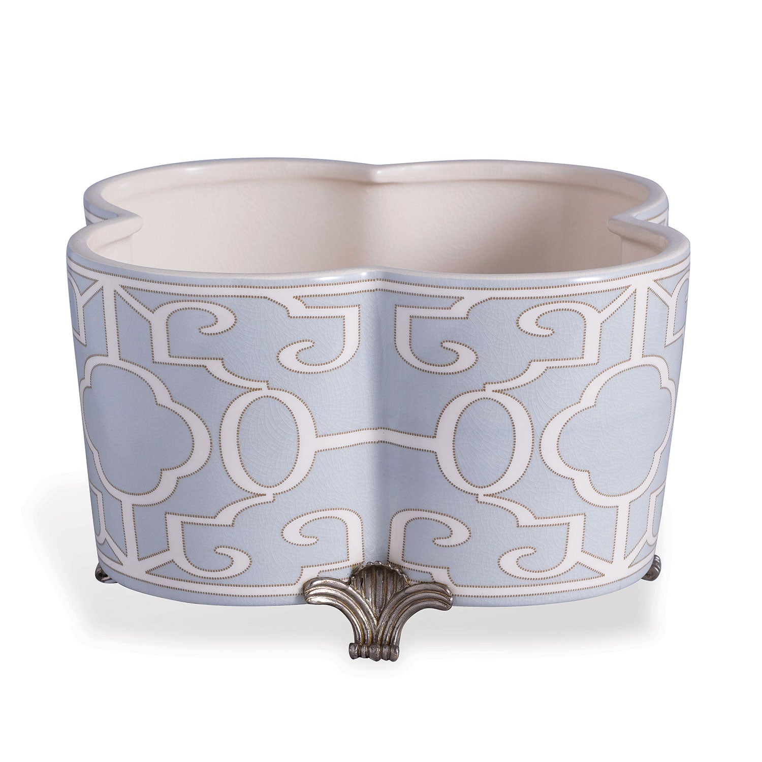 Scalamandre for Port 68 Ming Fretwork Quatrefoil Planter