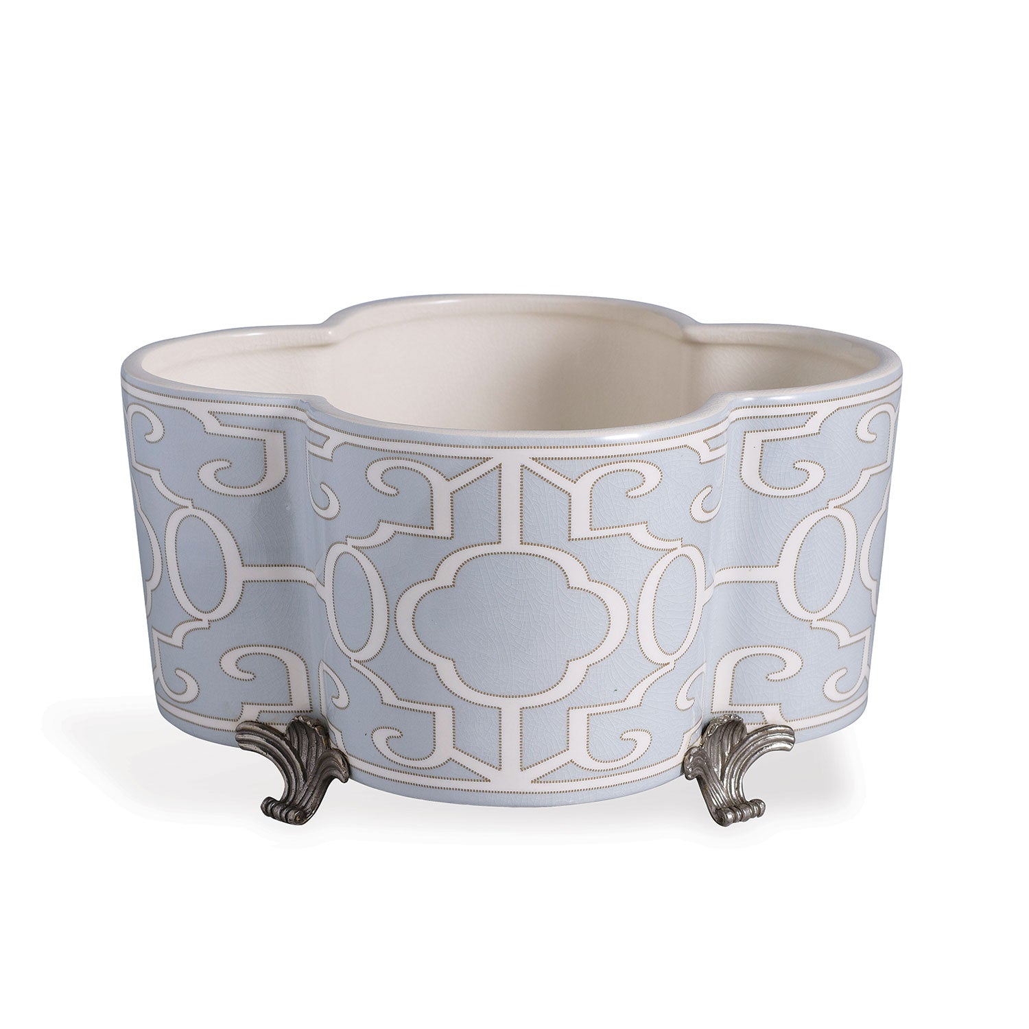 Scalamandre for Port 68 Ming Fretwork Quatrefoil Planter