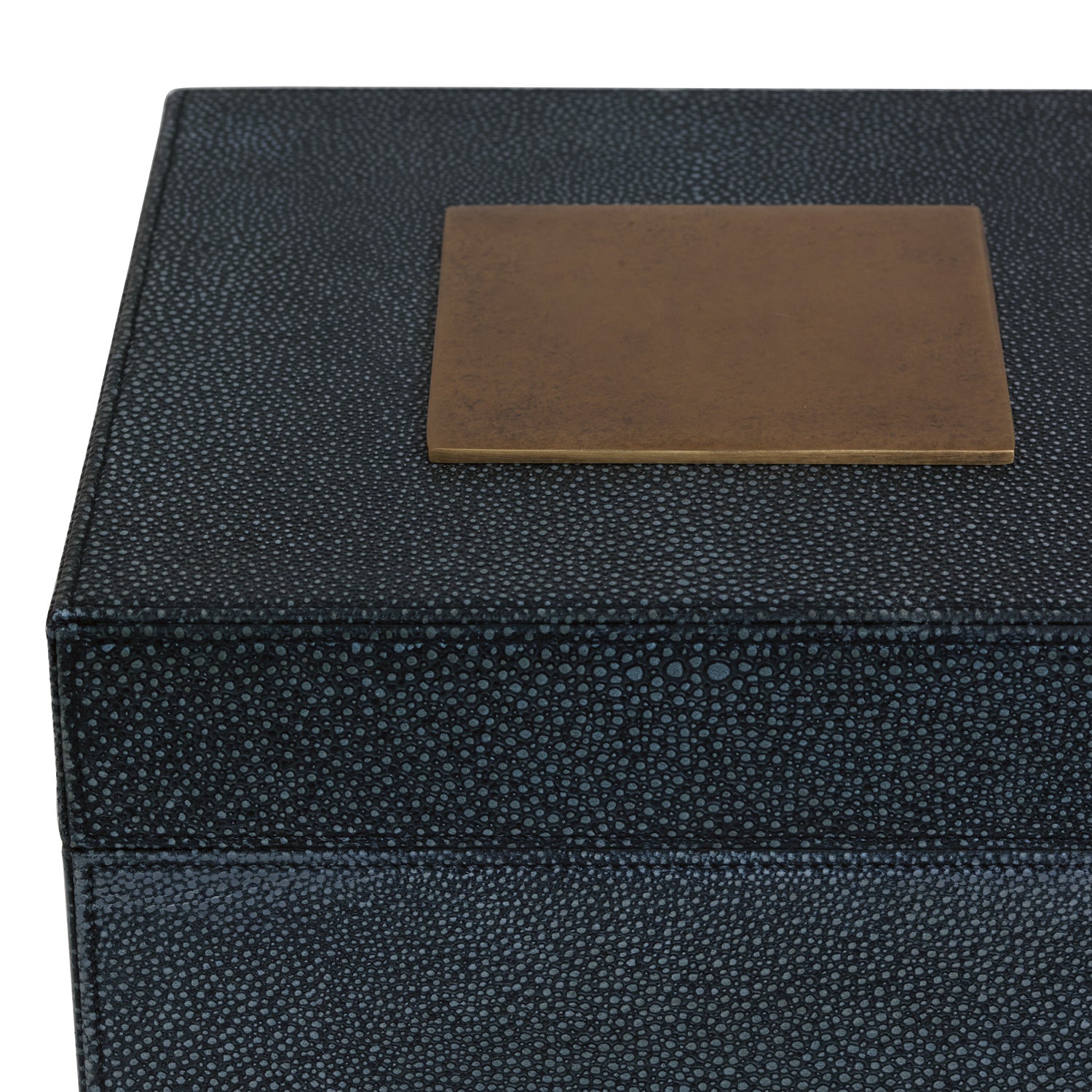 PORT 68 10" Cairo Faux-Shagreen Box, Grey