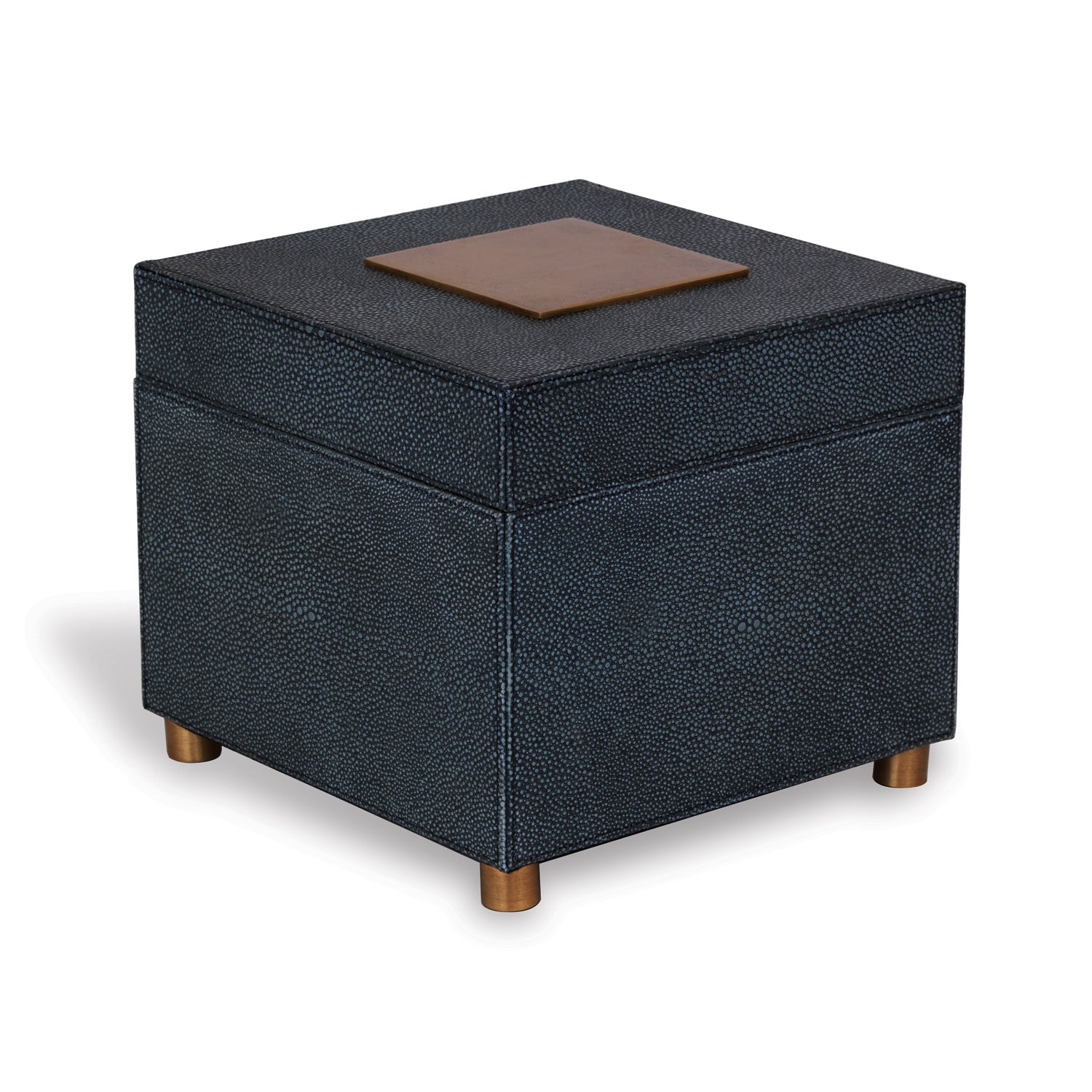 PORT 68 10" Cairo Faux-Shagreen Box, Grey
