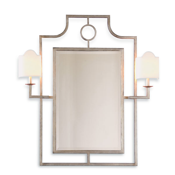 Port 68 Doheny 38"x46" Wall Mirror with Sconces