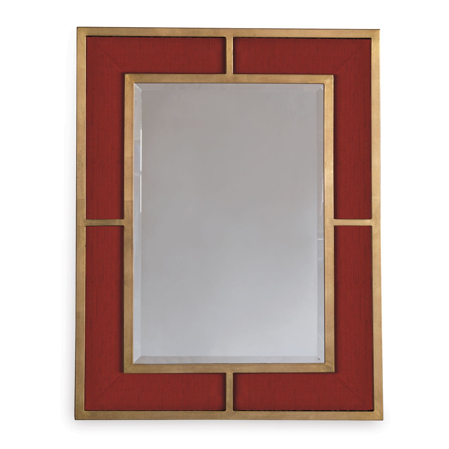 Port 68 Bedford Wall Mirror in Crimson Weave