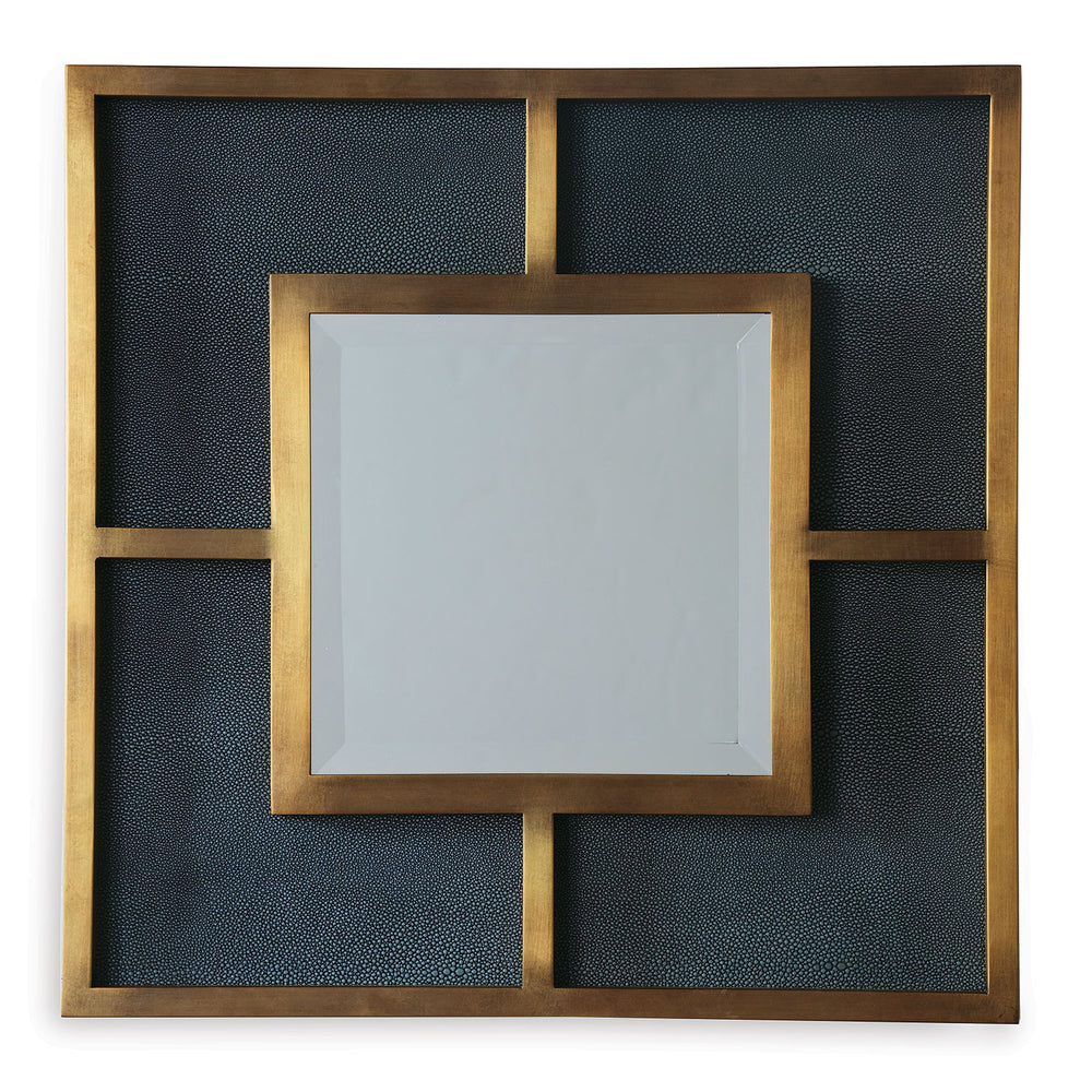 Bargain Basement Port 68 Cairo Brass and Shagreen Mirror