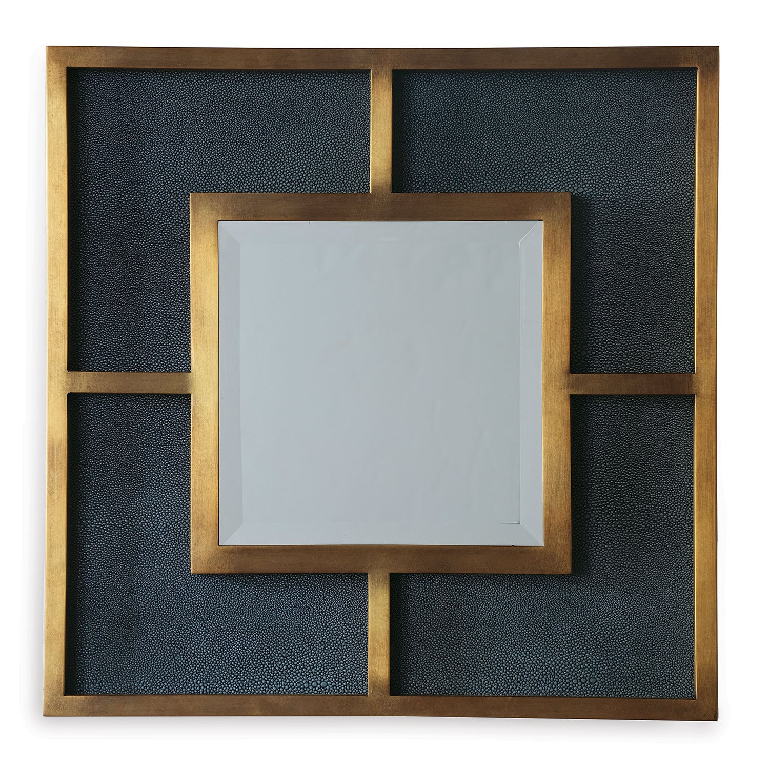 Bargain Basement Port 68 Cairo Brass and Shagreen Mirror