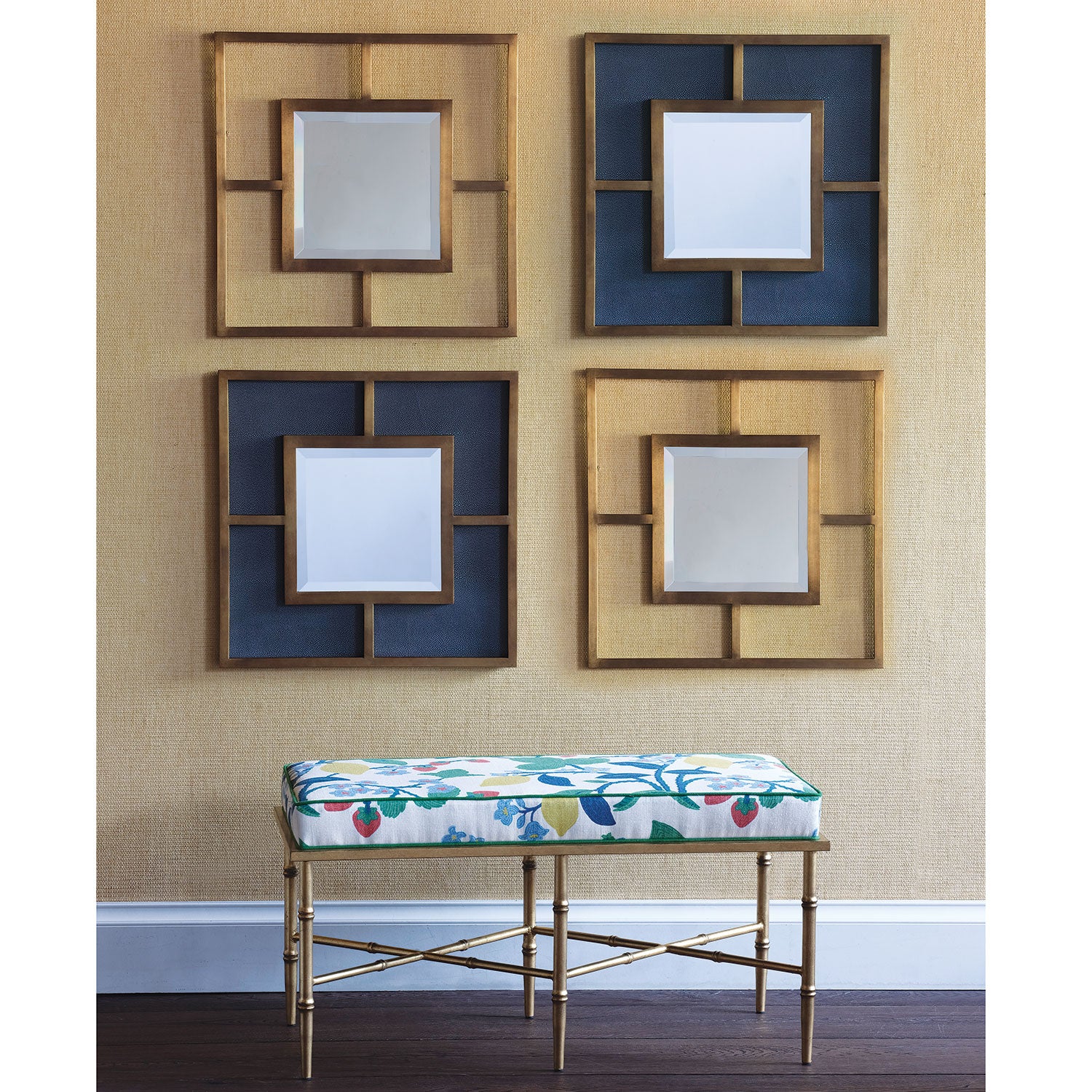 Port 68 Cairo Brass Open Frame Mirror