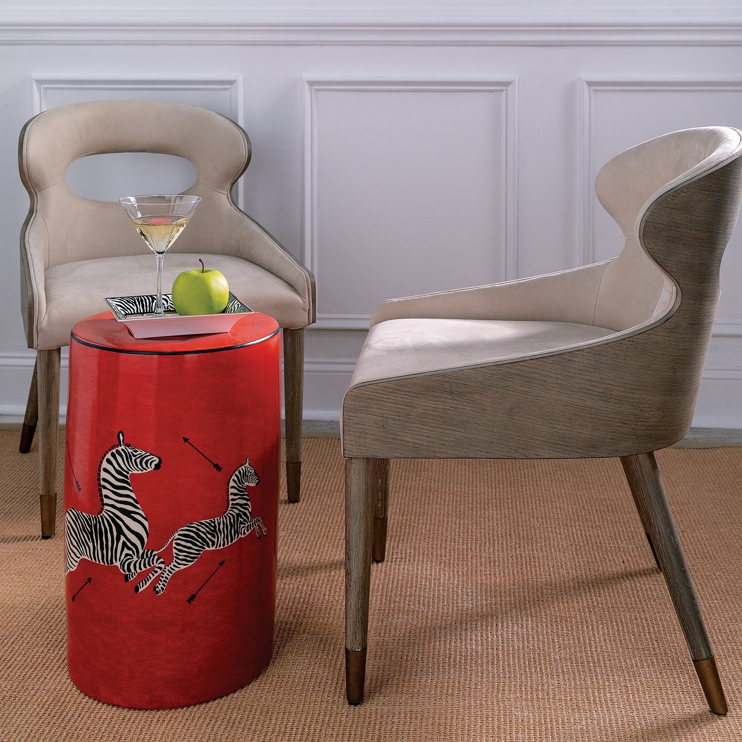 Scalamandre for Port 68 Zebra Garden Stool