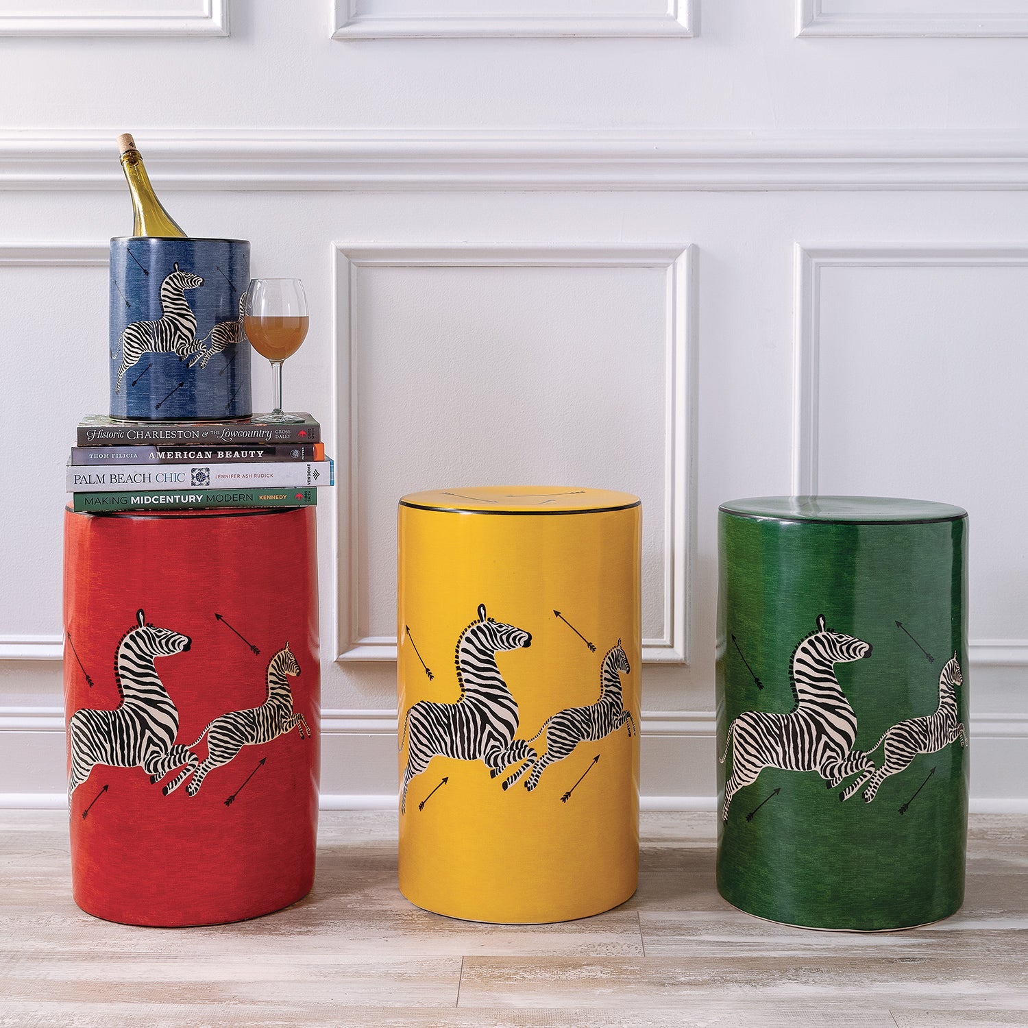 Scalamandre for Port 68 Zebra Garden Stool