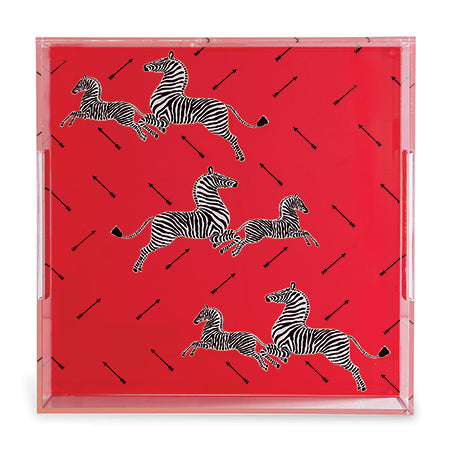 Scalamandre Maison for Port 68 Zebra Lucite Tray