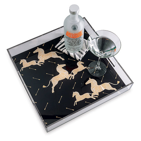 Scalamandre Maison for Port 68 Zebra Lucite Tray