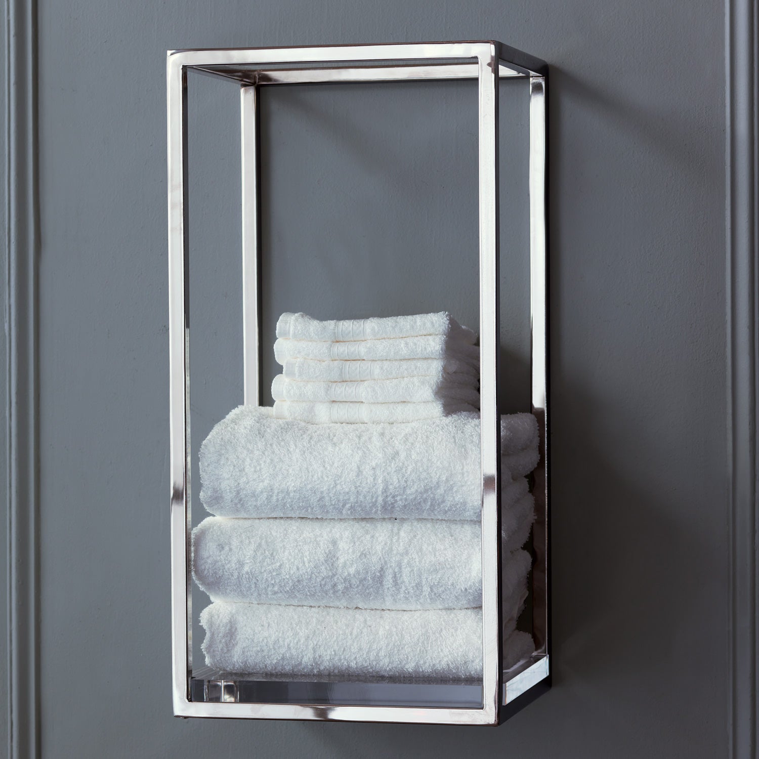 Port 68 Drake Wall Shelf in Nickel