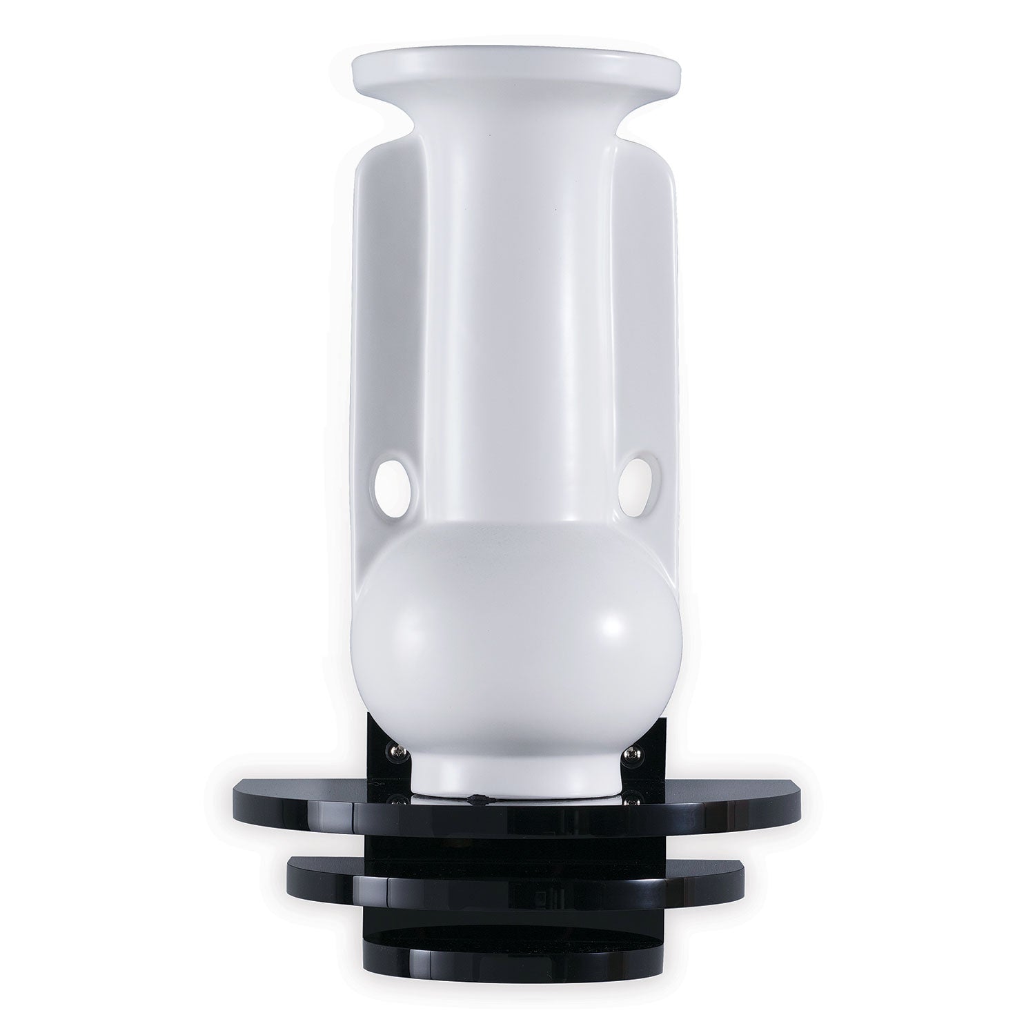 Port 68 Deco Round Onyx Lucite Shelf