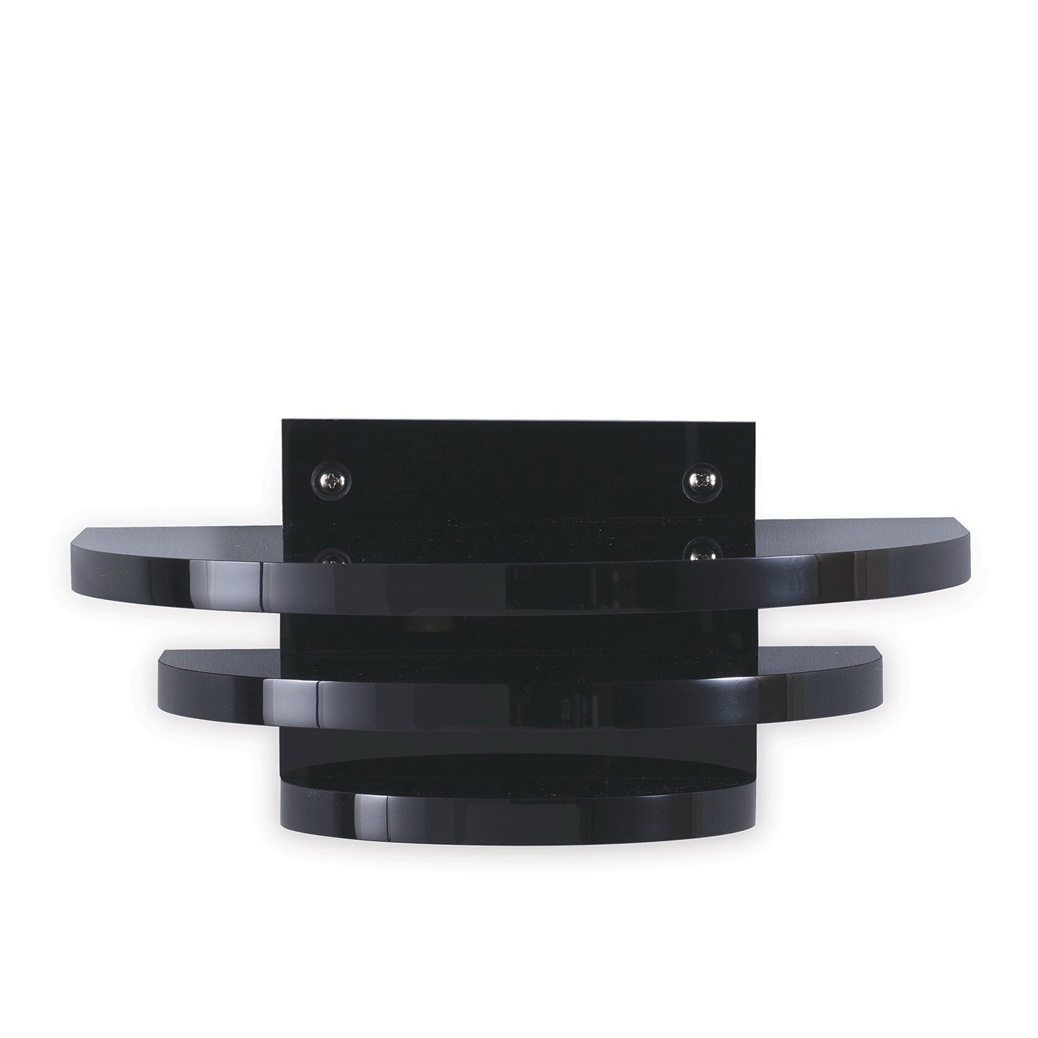 Port 68 Deco Round Onyx Lucite Shelf