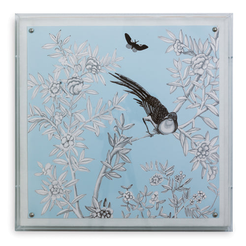 Port 68 Blue Chinoiserie III Lucite Wall Art